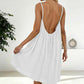 Vestido mini de tirantes tipo espagueti, sin espalda, para verano
