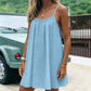 Vestido mini de tirantes tipo espagueti, sin espalda, para verano