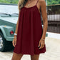 Vestido mini de tirantes tipo espagueti, sin espalda, para verano