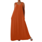 👗 ¡OFERTA POR TIEMPO LIMITADO -50%! ✨ Vestido largo (maxi) sin mangas para mujer – Color sólido, bolsillos laterales, corte en línea A, poliéster duradero 🌸