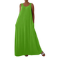 👗 ¡OFERTA POR TIEMPO LIMITADO -50%! ✨ Vestido largo (maxi) sin mangas para mujer – Color sólido, bolsillos laterales, corte en línea A, poliéster duradero 🌸