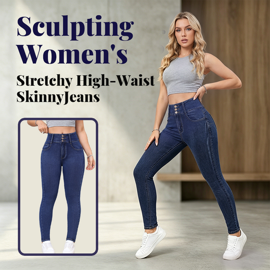 🎁Nuevos Llegados 2026 -50% DE DESCUENTO💥 Jeans ajustados (skinny) de cintura alta y con elasticidad para mujer