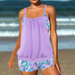 Tankini de dos piezas tipo blusón con shorts para mujer