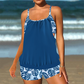 Tankini de dos piezas tipo blusón con shorts para mujer