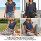 Camiseta casual de cuello en V y manga corta para mujer