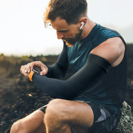🧤  Last Day Special Price $ 16.99 !  ☀️ Buy more save more 🎁 Sporty Cooling Compression Sleeves with UV Protection – Cool, Protective, and Perfect for Outdoor Sports 🏃‍♂️