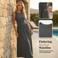 Vestido elegante con fruncido en la cintura y bolsillos para mujer
