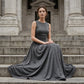 Vestido elegante con fruncido en la cintura y bolsillos para mujer