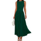 Vestido elegante con fruncido en la cintura y bolsillos para mujer