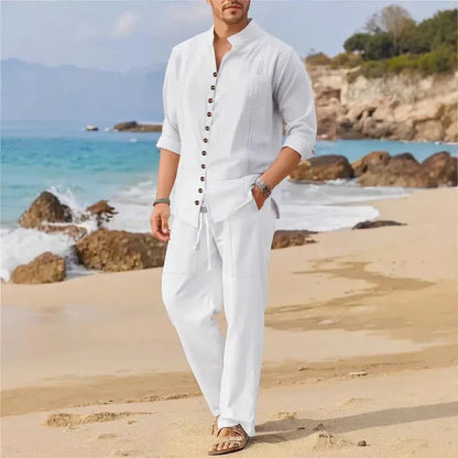 Tiempo limitado 50% DE DESCUENTO ⏰🔥 Conjunto casual de dos piezas ligero para hombre