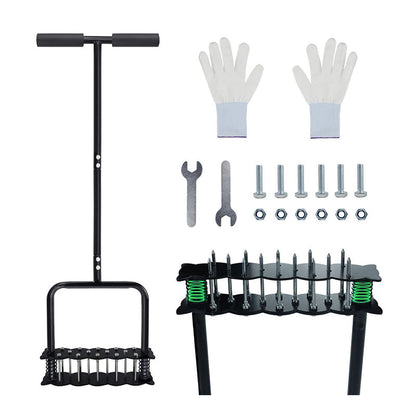 🌿 ¡50% DE DESCUENTO AHORA! ✅ Aerador Manual de Césped – Acero al Carbono, Extracción Automática ✨