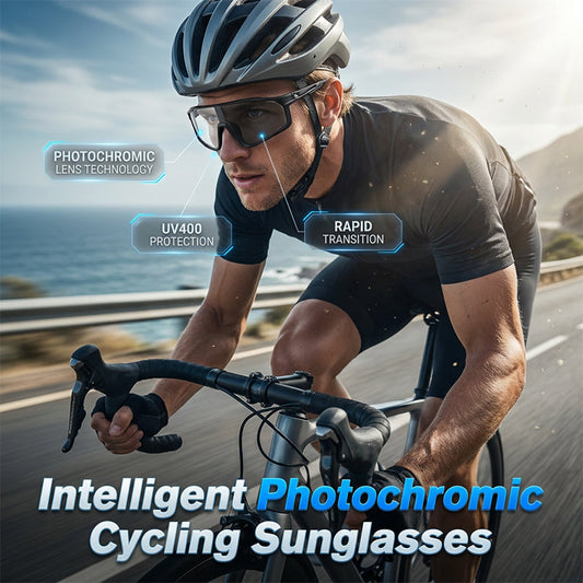 Gafas de sol fotocromáticas para ciclismo con protección UV400