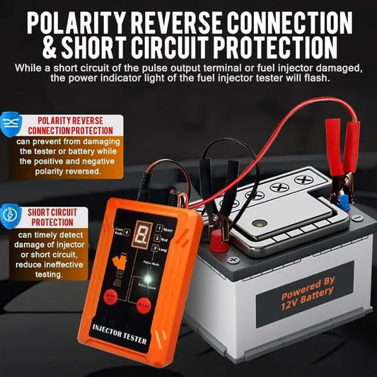 ⏳Time-Limited Special⏰Professional 4-Mode Fuel Injector Tester & Cleaner – Pulse Modes, 12V Power, LED Display ✨