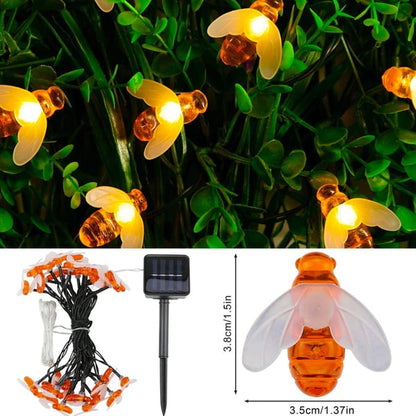 Luces solares de abeja adorables