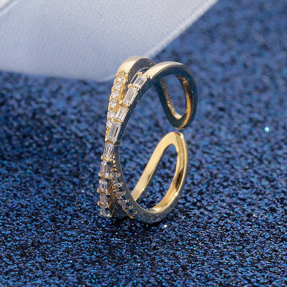 📢📢¡50% DE DESCUENTO! ⏰Anillo Ajustable de Doble Capa en Cruz