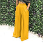 Pantalones elegantes de cintura alta para mujer