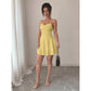 Vestido Mini Línea A con Fruncido para Mujer