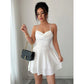 Vestido Mini Línea A con Fruncido para Mujer