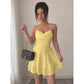 Vestido Mini Línea A con Fruncido para Mujer