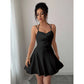 Vestido Mini Línea A con Fruncido para Mujer