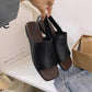 Sandalias retro de mujer con puntera cuadrada y talón abierto
