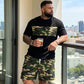 👕¡50% DESCUENTO!🩳Conjunto de Camiseta y Shorts de Camuflaje para Hombre – Coordinado, Relajado y Transpirable 🌿