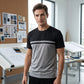 Camiseta cuello tripulación color-bloque hombre