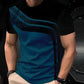 Camiseta cuello tripulación color-bloque hombre