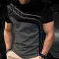Camiseta cuello tripulación color-bloque hombre