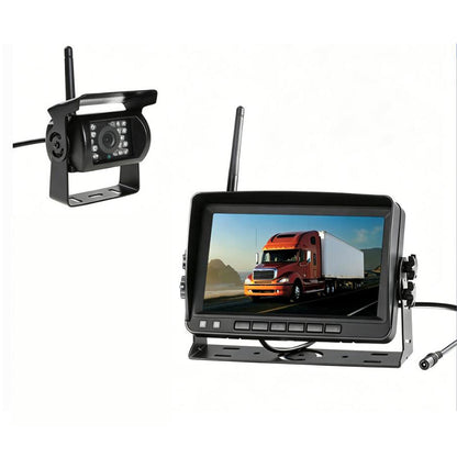 Kit de cámara de marcha atrás de 7 pulgadas con monitor – Inalámbrico para camiones, autobuses y tractores 🚛 Visión trasera nítida
