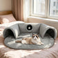 🐱 ¡OFERTA LIMITADA 50% OFF! ✨ Cama Túnel 2 en 1 para Gatos – Felpa, Plegable y Colapsible 🎾