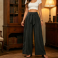 👖 LIMITED-TIME 50% OFF! ✨ Women's High-Waist Wide-Leg Pants – Tie-Front, Flowy, Crinkle 🌬️