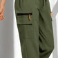 Pantalones de carga con cordón para mujer con bolsillos