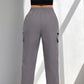 Pantalones de carga con cordón para mujer con bolsillos