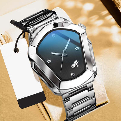 ⌚ ¡TIEMPO LIMITADO 50% DE DESCUENTO! ✨ Reloj masculino con forma de rombo – acero inoxidable, caráter azul, elegante 🌀