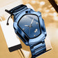 ⌚ ¡TIEMPO LIMITADO 50% DE DESCUENTO! ✨ Reloj masculino con forma de rombo – acero inoxidable, caráter azul, elegante 🌀