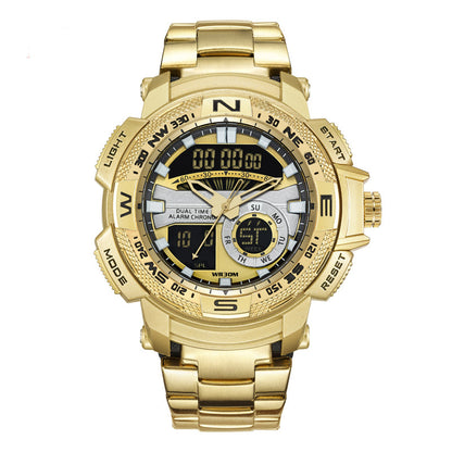 Reloj ⌚ deportivo masculino de doble pantalla analógico se encuentra con digital: tiempo, fecha y rendimiento en un solo diseño ⚡ elegante