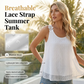 👚 ¡50% DE DESCUENTO AHORA! ⏰ Camiseta sin mangas elegante con tirantes de encaje y puntos – Suave y transpirable – Tirantes de encaje delicados, corte favorecedor – perfecta para capas o look veraniego chic 🌸