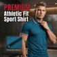 🏌️‍♂️💨 Men's Short Sleeve Sport Shirt – Athletic Fit, Breathable & Stretchy Activewear Tee