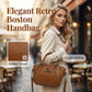 👜 LIMITED-TIME 50% OFF! ✨ Retro Boston Handbag – Pebbled Texture, Crossbody, Compact & Spacious 🎀