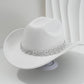 🤠 LIMITED-TIME 50% OFF! 💥 Women's Rhinestone Heart Cowboy Hat – Sparkling, Elegant French Jazz Fedora ✨