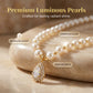 📿 LIMITED-TIME 50% OFF! 💥 Women's Vintage Style Pearl Necklace – Teardrop Choker, Luminous Pearls, Gold-Tone ✨