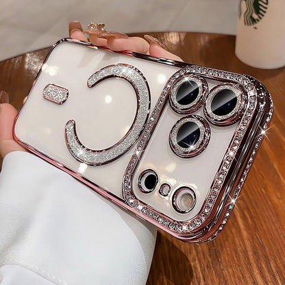 📱 LIMITED-TIME 50% OFF! 💥 Electroplated Glitter Magnetic Phone Cover – Sparkle Ring, Rhinestone Lens Guard, Shock Armor ✨