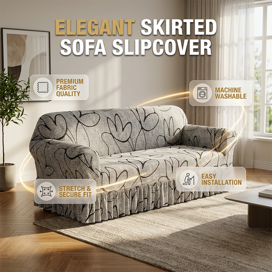 🛋️🔥 50% OFF! No-Slip Ruffled Stretch Sofa Slipcover – Refresh Any Sofa Instantly, Elastic Universal Fit, Wrinkle-Resistant, Washable Protector for Living Room ✨