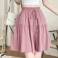 👗 50% OFF NOW! 🌸 High Waist Wide-Leg Skorts with Ruffled Edges – Adjustable Fit & Flattering A-Line 🎀