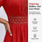 📢📢50% OFF !! ⏰Chic V-Neck Dress with Lace Cutout Details