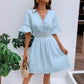 📢📢50% OFF !! ⏰Chic V-Neck Dress with Lace Cutout Details