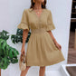 📢📢50% OFF !! ⏰Chic V-Neck Dress with Lace Cutout Details