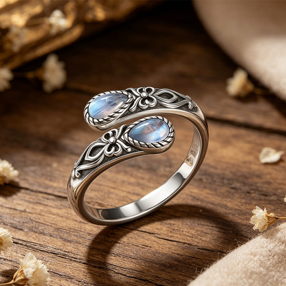 💍🔥 50% OFF! Vintage Adjustable Open Ring with Teardrop Glowing Zircon – Antique-Inspired Twisted Band, Hypoallergenic, Tarnish-Resistant, Radiant Pear-Cut CZ, Open Adjust Fit for Women, Gift-Ready Elegance ✨