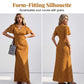 👗 LIMITED-TIME 50% OFF! ✨ Women's V-Neck Polka Dot Maxi Dress – Flutter Sleeves, Form-Fitting, Breathable 🎀